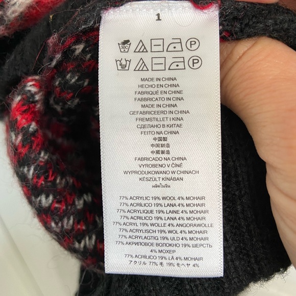 Michael Michael Kors Black & Red Plaid Sweater Size Small Acrylic Wool & Mohair - Picture 5 of 5